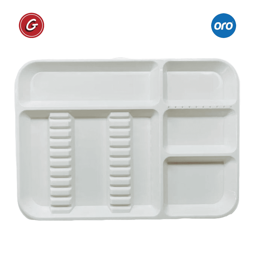 ORO BANDEJA DE PLASTICO ACANALADA DIPT-001